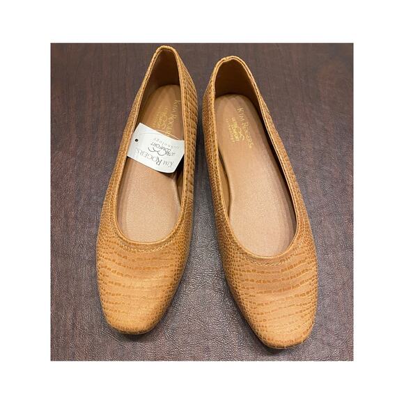 NWT Kim Rogers Devyn Ultra Comfort Flat Brown Textured Sze 10 Memory Foam - Picture 1 of 8